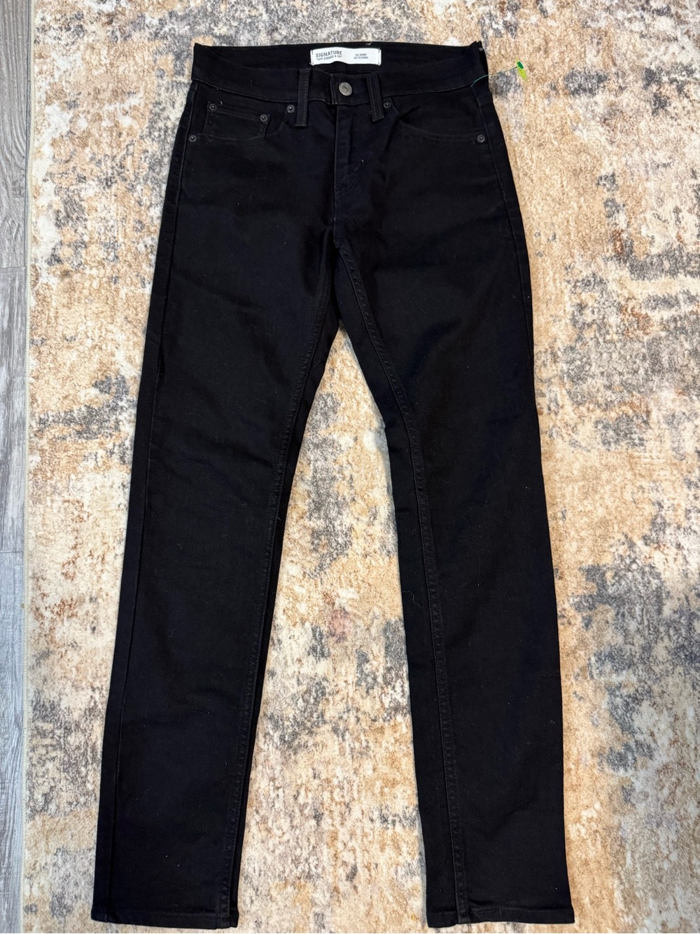 Signature by Levi Strauss Black Slim Straight Jeans